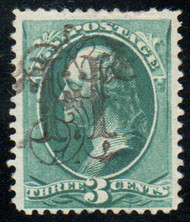 # 207 F-VF, super fancy "H" cancel, lovely color!