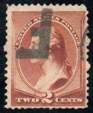 # 210 F-VF, bold "F" cancel, rich color!