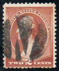 # 210 F-VF, negative "N in circle" cancel, spectacular color!