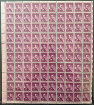 #1036 4c Lincoln, F/VF or better OG NH, Full Sheet of 100, STOCK PHOTO (sheets will be fault free, if you want a special position or plate number, please ask)
