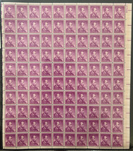 #1036a 4c Lincoln, tagged, F/VF or better OG NH, Full Sheet of 100, STOCK PHOTO (sheets will be fault free, if you want a special position or plate number, please ask)