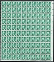 #1048 25c Revere, F/VF or better OG NH, Full Sheet of 100, STOCK PHOTO (sheets will be fault free, if you want a special position or plate number, please ask)