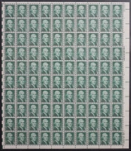 #1278 1c Jefferson, tagged, F/VF or better OG NH, Full Sheet of 100, STOCK PHOTO (sheets will be fault free, if you want a special position or plate number, please ask)