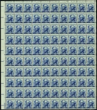 #1283 5c Washington, F/VF or better OG NH, Full Sheet of 100, STOCK PHOTO (sheets will be fault free, if you want a special position or plate number, please ask)