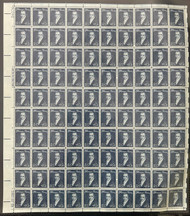 #1292av 40c Thomas Paine, tagged, dull gum, F/VF or better OG NH, Full Sheet of 100, STOCK PHOTO (sheets will be fault free, if you want a special position or plate number, please ask)