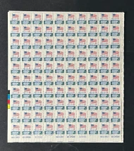 #1338F 8c Flag & White House, F/VF or better OG NH, Full Sheet of 100, STOCK PHOTO (sheets will be fault free, if you want a special position or plate number, please ask)