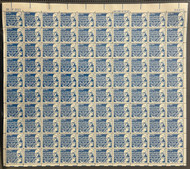 #1393Dv 7c Franklin, dull gum, F/VF or better OG NH, Full Sheet of 100, STOCK PHOTO (sheets will be fault free, if you want a special position or plate number, please ask)