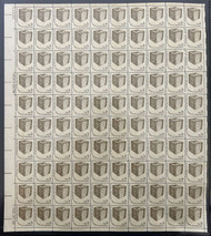 #1584 3c Free Ballot, dull gum, greenish paper, F/VF or better OG NH, Full Sheet of 100, STOCK PHOTO (sheets will be fault free, if you want a special position or plate number, please ask)