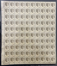 #1584v 3c Cast a Free Ballot, dull gum, F/VF or better OG NH, Full Sheet of 100, STOCK PHOTO (sheets will be fault free, if you want a special position or plate number, please ask)