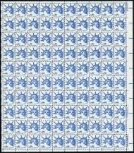 #1599 16c Liberty Head, shiny gum, F/VF or better OG NH, Full Sheet of 100, STOCK PHOTO (sheets will be fault free, if you want a special position or plate number, please ask)