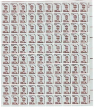 #1604 28c Fort Nisqually, shiny gum, F/VF or better OG NH, Full Sheet of 100, STOCK PHOTO (sheets will be fault free, if you want a special position or plate number, please ask)