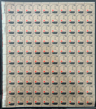 #1608 50c Iron Lamp, shiny gum, F/VF or better OG NH, Full Sheet of 100, STOCK PHOTO (sheets will be fault free, if you want a special position or plate number, please ask)