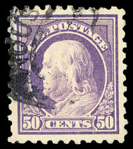 # 477 XF, w/PSE (GRADED 90 (07/12)) CERT, this stamp looks like a 95, no idea as to why a 90, face free cancel, SUPER!