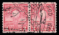 # 656 XF, Pair, w/PSE (GRADED 90 (02/15)) CERT, a very rare well centered used pair, fancy tree? cancel, Nice!