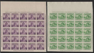 # 766, 767 TOP MARGIN SHEET, SUPERB no gum as issued, NH, A super pair!   CHOICE!