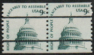 #1616Bv VF OG NH, Line Pair, Precancel Bars only, VERY RARE!