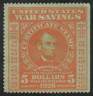 #WS 6 VF/XF OG NH, w/PF (02/26) CERT, a well centered never hinged War stamp. only a few known (three) NH, natural creases, nice price for this rarity, FRESH COLOR!