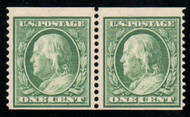 # 387 VF OG NH, Pair, w/PSE (01/24) CERT, rare coil pair, is highly counterfeited only buy with a certificate, robust color, SUPER!