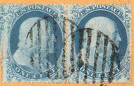 # 18 F/VF on piece, Pair, w/PSAG (06/26) CERT, a lovely pair with grid cancel, Very Nice!