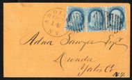 #  18 VF to F/VF single and pair on cover, w/PSAG (06/26) CERT, left single is VF, the pair is very nice as a pair, minor cover flaws, SUPER!