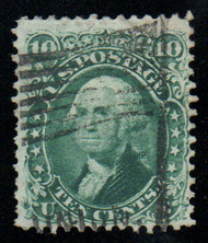 #  68 F/VF UNION FLAG CANCEL, w/PSAG (06/26) CERT, a well struck Waving Flag and "Union" of Healdsburg, Cal. cancel, nibbled perforation (harshly called a short perf), SUPER NICE!