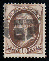 # 139 F/VF w/PSAG (06/26) CERT, grid cancel, nice looking perfs, astonishing color, Great stamp!