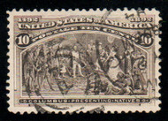 # 237 XF JUMBO w/PSE (GRADED 90J (01/09)) CERT, number '1' cancel, town cancel, incredible margins, vivid color, SUPER!