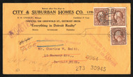 # 354 VF, Pair and Single on Cover, w/PSAG (06/26) CERT, a fabulous registered cover with wonderful markings, only known 354 pair on cover, we have never had a used genuine pair, VERY SCARCE!!