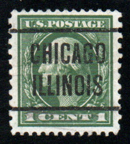 # 423A XF+, w/PF (07/26) CERT, rarer "Chicago, Ill" Precancel, only 37 known copies, most are precanceled, small thin and faint creases, which are both trivial, only purchase with a valid certificate, fakes exist, ONE OF THE BEST CENTERED!