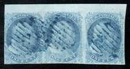 # 5A VF, strip of 3, w/PF (07/26) CERT, 4R1E sound, 5R1Esound, 6R1E small tear,(could possibly be cut out and might barely affect the design), blue grid cancel, 6RE1 is the best example to show off the type Ib, SUPER STRIP!