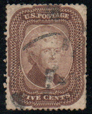 # 29 VF+, light cancel, see photo for nibbled perfs, nice price