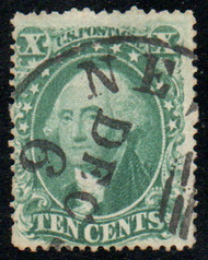 #  33 F/VF, bold color, crease, nice cancel