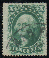 #  35 VF, faint town cancel, nibbled perf, nice looking