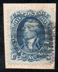 #  72 VF, on piece, bold color, nice stamp