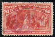# 241 VF, lovely purple cancel, faults, nice price