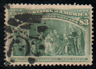 # 243 F/VF, large margins, flaws, fresh color