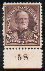 # 257 VF OG LH, '58' on bottom, rich color!