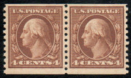# 457 VF OG NH, Pair, amazing color, good margins!
