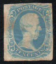 Confed # 9 VF/XF OG Hr, a rare mint stamp, small crease, SUPER!