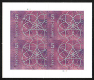 #5701 $5 Floral Geometry, F/VF NH, Full Sheet, STOCK PHOTO