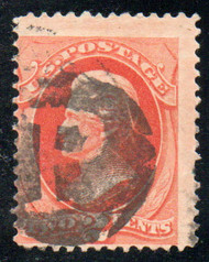 # 183 Fine+, negative "P in circle" cancel, tear, bright color!
