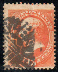 # 163 Fine+, fancy "shield" cancel, vibrant color!