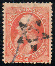 # 160 F-VF, fancy "star" cancel, light crease, lovely color!