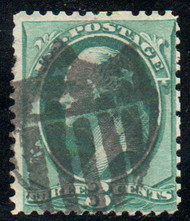 # 184 F-VF, clear "shield w/ stars" cancel, bold color!