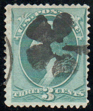 # 158 VF, "4 leaf clover" cancel, lovely color!