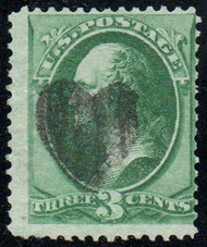 # 158 F-VF, "heart" cancel, nice color!