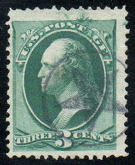 # 158 VF, purple "star in circle" cancel, nice margins!