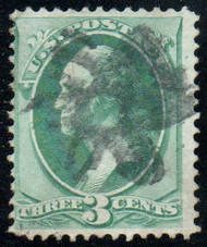 # 147 F-VF, sock on the nose hollowed fancy "floral" cancel, terrific!