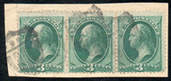 # 147 Fine+, Strip on piece, robust color!