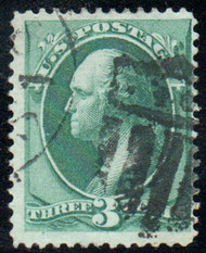 # 147 F-VF, "town & shield w/ stars" cancel, very nice!